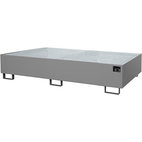 Regalwanne Typ RW/GR 2700-2, mit Gitterrost, grau RAL7005