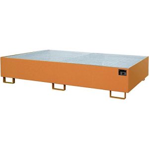 Regalwanne Typ RW/GR 2700-2, mit Gitterrost, orange RAL2000 Regalwanne Typ RW/GR 2700-2, mit Gitterrost, orange RAL2000