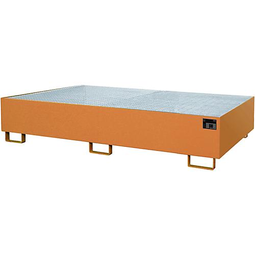 Regalwanne Typ RW/GR 2700-2, mit Gitterrost, orange RAL2000