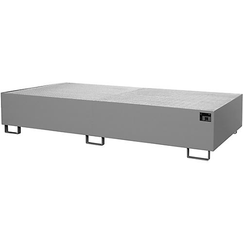 Regalwanne Typ RW/GR 2700-3, mit Gitterrost, grau RAL7005