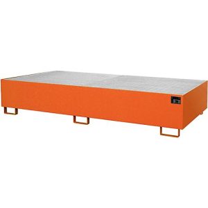Regalwanne Typ RW/GR 2700-3, mit Gitterrost, orange RAL2000 Regalwanne Typ RW/GR 2700-3, mit Gitterrost, orange RAL2000