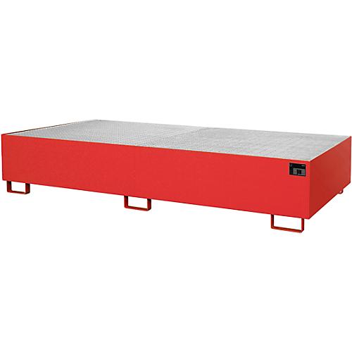 Regalwanne Typ RW/GR 2700-3, mit Gitterrost, rot RAL3000