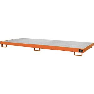 Regalwanne Typ RW/GR 3300-1, mit Gitterrost, orange RAL2000 Regalwanne Typ RW/GR 3300-1, mit Gitterrost, orange RAL2000