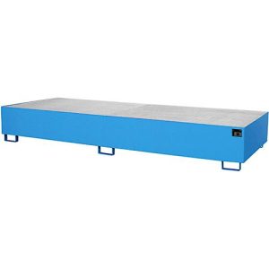 Regalwanne Typ RW/GR 3600-3, mit Gitterrost, blau RAL5012 Regalwanne Typ RW/GR 3600-3, mit Gitterrost, blau RAL5012