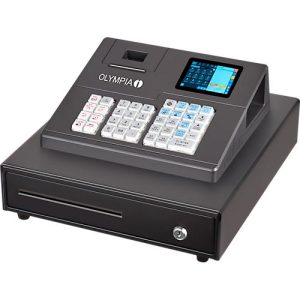 Registrierkasse Olympia K100, ohne TSE-Lizenz, Android 11, 8 Nutzer, 4,3″ Display, USB/LAN, Thermodruck, inkl. Schublade, schwarz Registrierkasse Olympia K100, ohne TSE-Lizenz, Android 11, 8 Nutzer, 4,3″ Display, USB/LAN, Thermodruck, inkl. Schublade, schwarz