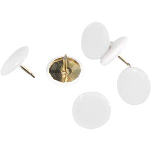 Reißnägel, kunststoffüberzogen, weiß, 100 Stück Reißnägel, kunststoffüberzogen, weiß, 100 Stück