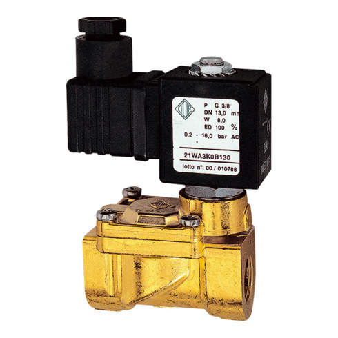 Riegler 2/2-MV,MS,NC,vorge.,230-240V,50-60Hz,16VA,FKM,G1/2,PN0,2-16bar