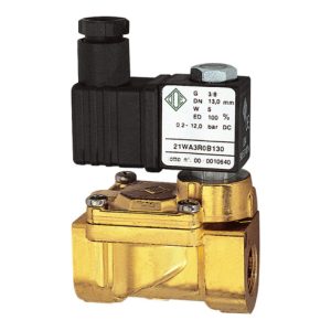 Riegler 2/2-MV,MS,NC,vorge.,24V DC,5W,NBR,G3/8,PN0,2-12bar