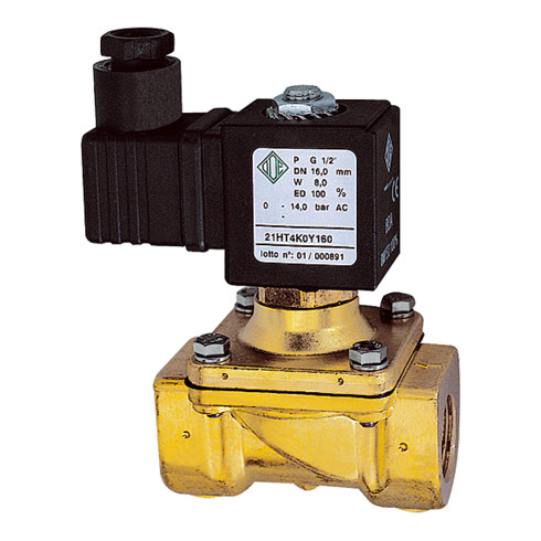 Riegler 2/2-MV,MS,NC,zwangsg.,24V DC,14W,NBR+PA, G3/8, PN 0-14bar
