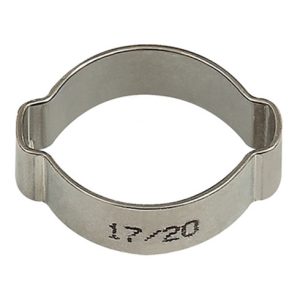 Riegler 2-Ohr-Schl.klemme, Edelstahl (W4), Spannbereich 7 – 9 mm, 6,0 mm Riegler 2-Ohr-Schl.klemme, Edelstahl (W4), Spannbereich 7 – 9 mm, 6,0 mm