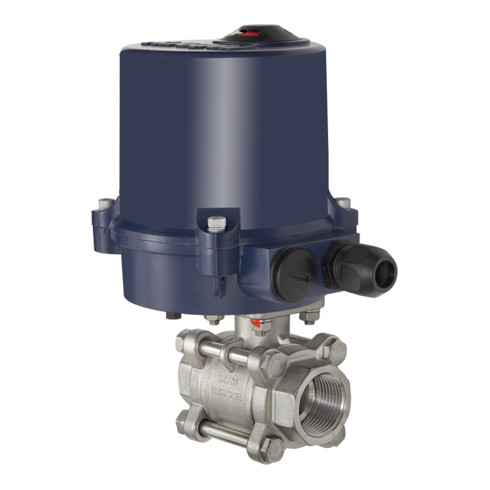 Riegler 2-Wege-ES-Kugelhahn, elekt. Stellantr., 230 V AC, 50 Hz, Rp 1 1/2