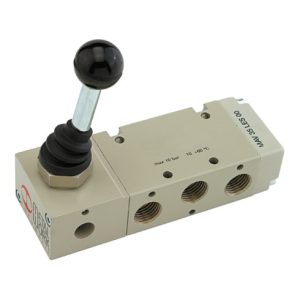 Riegler 5/2-Wegeventil, man. 90° Hebel bistabil G 1/4