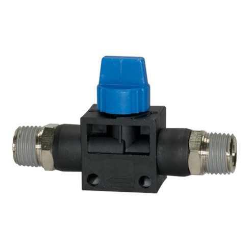 Riegler Absperrventil »Blaue Serie«, R 1/8 a., R 1/8 a., beschichtet