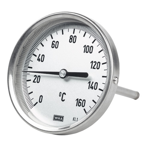 Riegler Bimetallthermometer, G 1/2 hinten, L=100, Ø 100, 0 °C bis 120 °C