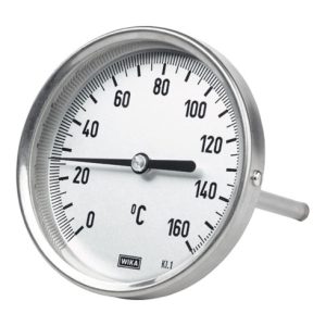 Riegler Bimetallthermometer, G 1/2 hinten, L=100, Ã˜ 100, 0 °C bis 160 °C