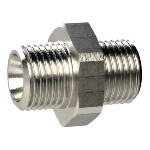 Riegler Doppelgewindenippel, M16x1,5 a., M16x1,5 a., SW 19, MS vern. Riegler Doppelgewindenippel, M16x1,5 a., M16x1,5 a., SW 19, MS vern.
