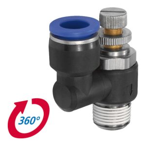 Riegler Drosselrückschlagven »Blaue Serie« Zuluftdros. R1/8 a. 10bar Ø6mm Riegler Drosselrückschlagven »Blaue Serie« Zuluftdros. R1/8 a. 10bar Ø6mm