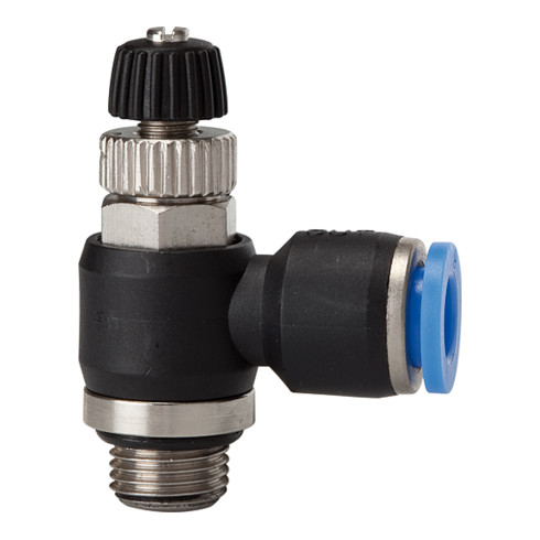 Riegler Drosselrückschlagven »Blaue Serie« Abluftdros. G3/8 a. 15bar Ø8mm