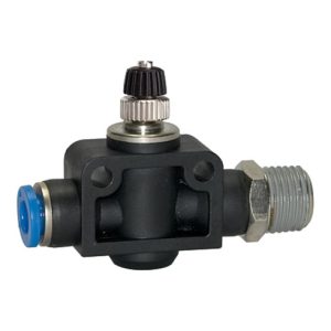 Riegler Drosselrückschlagventil »Blaue Serie«, gerade, R 1/4 außen Ø 8mm Riegler Drosselrückschlagventil »Blaue Serie«, gerade, R 1/4 außen Ø 8mm