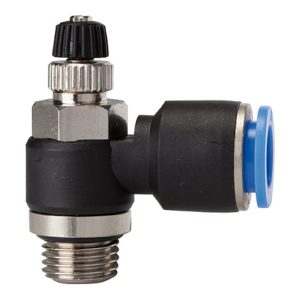 Riegler Drosselrückschlagventil »Blaue Serie «, Zuluftdros., G 1/8 a. Ø8mm Riegler Drosselrückschlagventil »Blaue Serie «, Zuluftdros., G 1/8 a. Ø8mm