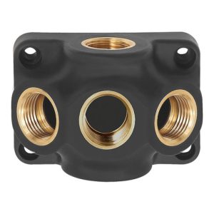 Riegler Durchgangsverteiler, Ein-/Ausgang G 3/4, Anschluss 3 x G 1/2 Riegler Durchgangsverteiler, Ein-/Ausgang G 3/4, Anschluss 3 x G 1/2