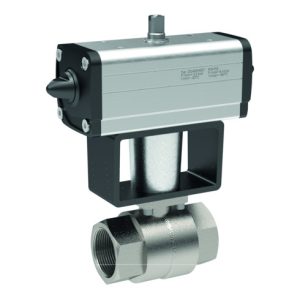 Riegler Edelstahl-KH, pneum. Stellantrieb nach NAMUR, doppeltw., Rp 1 1/2 Riegler Edelstahl-KH, pneum. Stellantrieb nach NAMUR, doppeltw., Rp 1 1/2