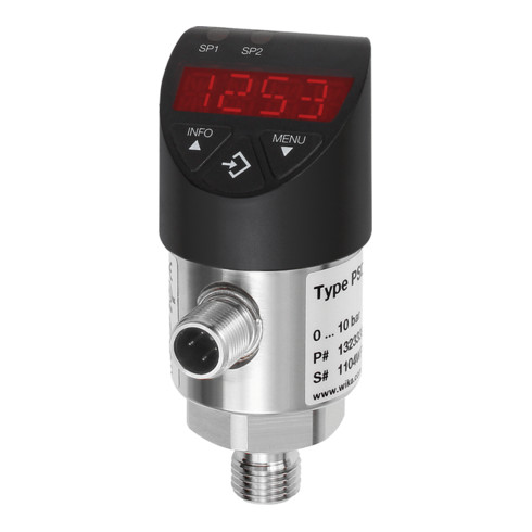 Riegler Elektr. Druckschalter, Digitalanzeige, M12x1, G 1/4, 0-100 bar