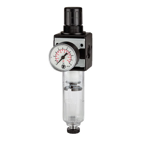 Riegler Filterregler »multifix«, PC-Behälter, BG 3, G 1/2, 0,5-10 bar, HA