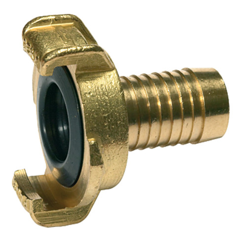 Riegler GEKA-Schlauchstück, starr, Messing blank, Anschluss LW 32