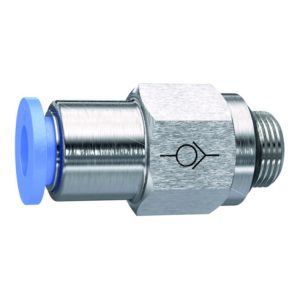 Riegler Gerades Rückschlagventil »Blaue Serie«, Gewinde – Schlauch, M5 a., 200.54-2 Riegler Gerades Rückschlagventil »Blaue Serie«, Gewinde – Schlauch, M5 a., 200.54-2