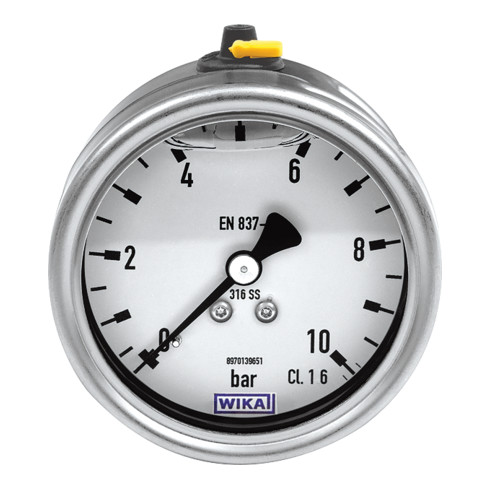 Riegler Glyzerinmano, CrNi-Stahl, G 1/4 hinten zentrisch, 0-4,0 bar, Ø 63
