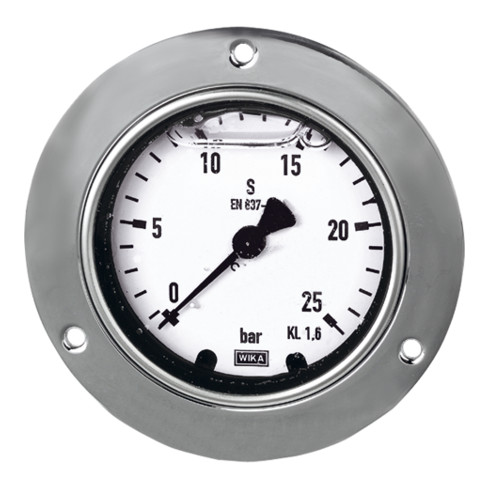 Riegler Glyzerinmano, Frontring, G 1/4 hinten zentr., 0 - 60,0 bar, Ø 63