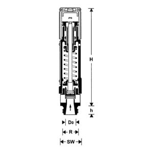 Riegler Hochleistungs-Sicherheitsventil, MS, G 1, Ansprechdruck 0,8 bar Riegler Hochleistungs-Sicherheitsventil, MS, G 1, Ansprechdruck 0,8 bar