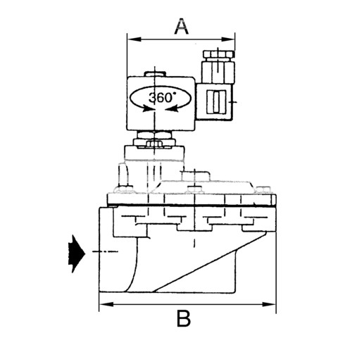 Riegler Impulsmembranventil, NC, 24 V DC int. Vorsteuerung, G 1, TPE, MV 4212-1 G