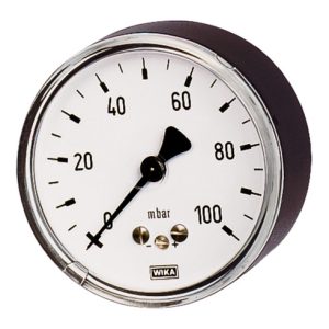 Riegler Kapselfedermanometer, G 1/4 hinten zentrisch, 0 – 400 mbar, Ø 63, 5826 Riegler Kapselfedermanometer, G 1/4 hinten zentrisch, 0 – 400 mbar, Ø 63, 5826