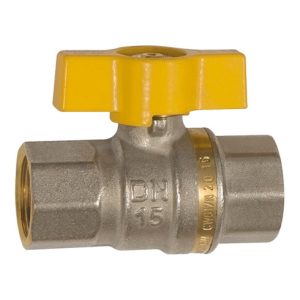 Riegler Kugelhahn DIN EN 331, DVGW, MS vern., Flügelgriff, IG/IG, Rp 3/8