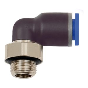 Riegler L-Steckverschraubung »Blaue Serie«, drehbar, G 1/4 außen, Ø 6 mm Riegler L-Steckverschraubung »Blaue Serie«, drehbar, G 1/4 außen, Ø 6 mm