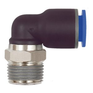 Riegler L-Steckverschraubung »Blaue Serie«, drehbar, R 3/8 außen, Ã˜ 14 mm