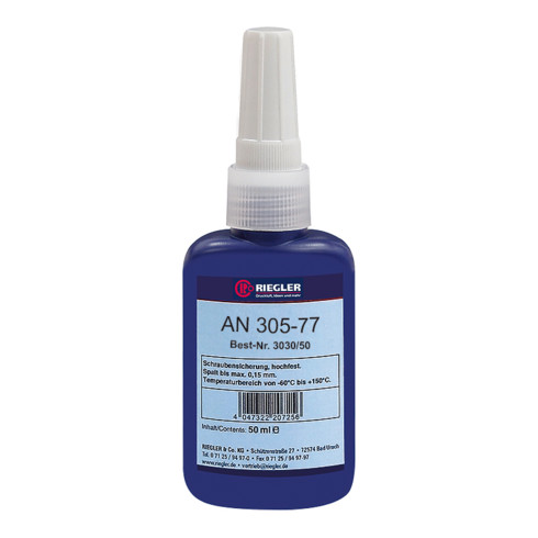 Riegler Lock AN 305-77, anaerober Klebstoff, mittelfest, 50 ml