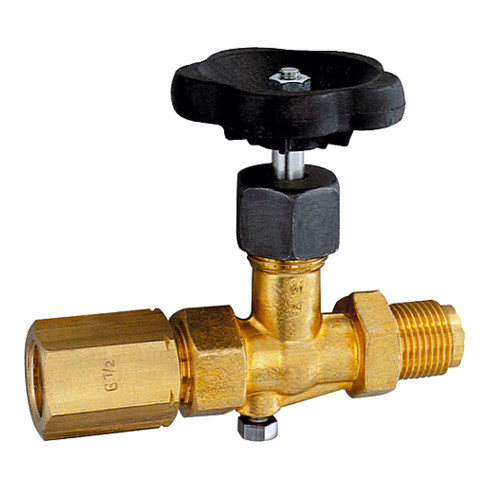 Riegler Mano-Absperrven., Zapfen-Spannmuffe, DIN16270, ES 1.4571, G 1/2