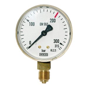 Riegler Manometer neutral, G 1/4 radial unten, Messber. 0 – 315 bar, Ã˜ 63
