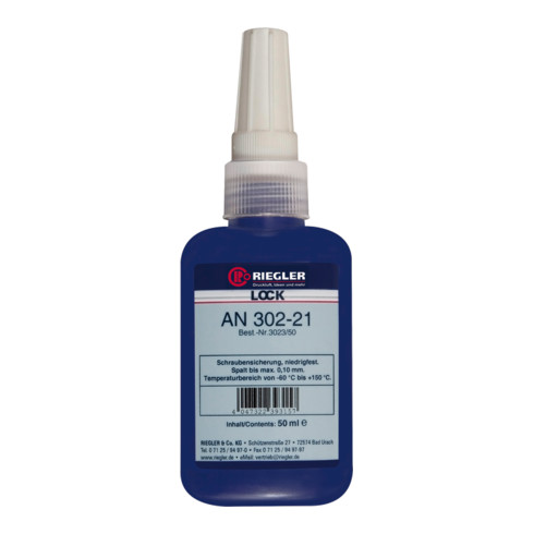 Riegler Lock AN 302-21, anaerober Klebstoff,niedrigfest, 50 ml