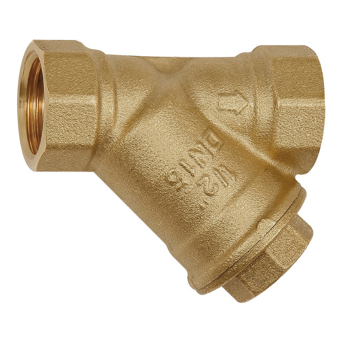Riegler Schmutzfänger, Messing blank, G 3/4, DN 20, MW 0,5 mm