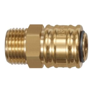 Riegler Schnellverschlusskupplung NW 7,2, Messing blank, G 1/2 AG