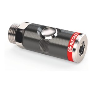 RIEGLER Sicherheitskupplung mit Außengewinde, Alu, Anschluss-Außengewinde: 3/8 Zoll RIEGLER Sicherheitskupplung mit Außengewinde, Alu, Anschluss-Außengewinde: 3/8 Zoll