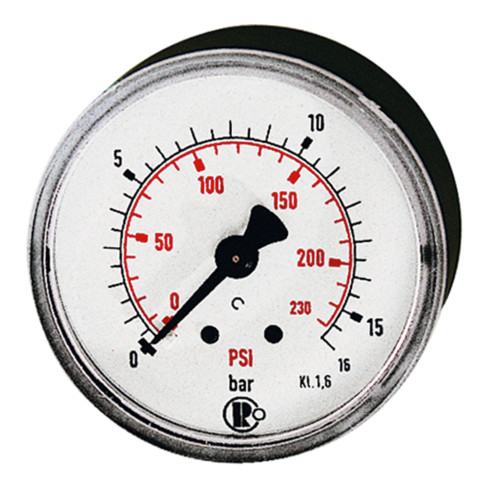 Riegler Standardmano, Kunststoff, G 1/4 hinten, 0 - 6,0 bar/87 psi, Ø 63