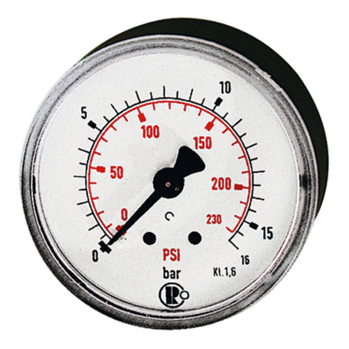 Riegler Standardmano, Kunststoff, G 1/8 hinten, 0 - 10,0 bar/145 psi, Ø40