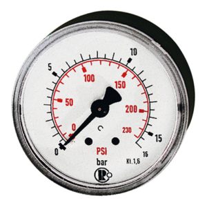 Riegler Standardmano, Kunststoff, G 1/8 hinten, 0 – 16,0 bar/230 psi, Ã˜40