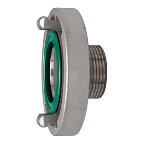 Riegler Storz-Festkupplung, Edelstahl V4A, Storz-Größe 38, G 1 1/2 AG