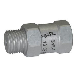 Riegler Strömungsventil, AG o., Alu, Kugelsitzven. pu = -0,3bar l/min 1,2 Riegler Strömungsventil, AG o., Alu, Kugelsitzven. pu = -0,3bar l/min 1,2